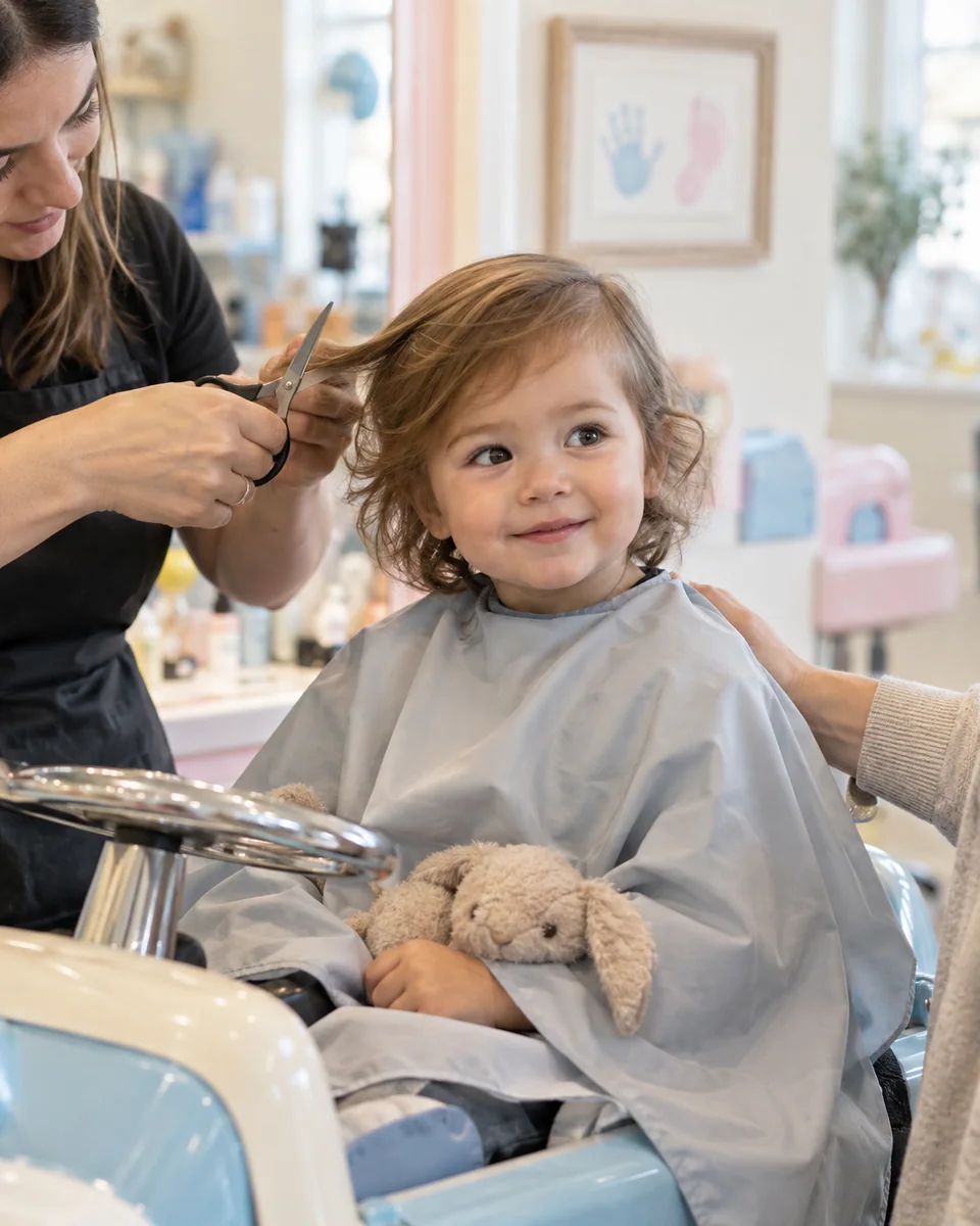 Sparkles & Spikes First Haircut — illustrative salon photograph