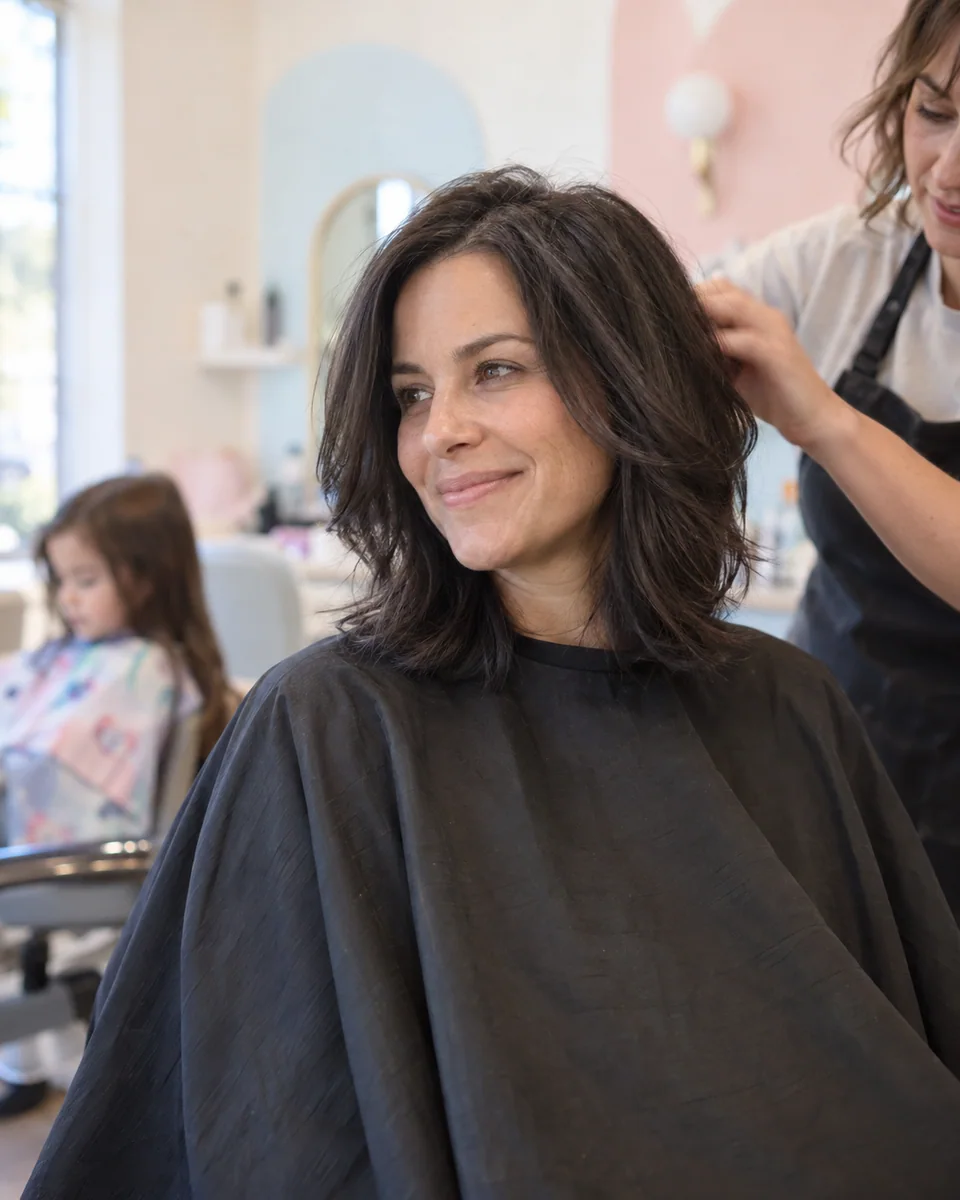 A Haircut for Mommy — illustrative salon photograph