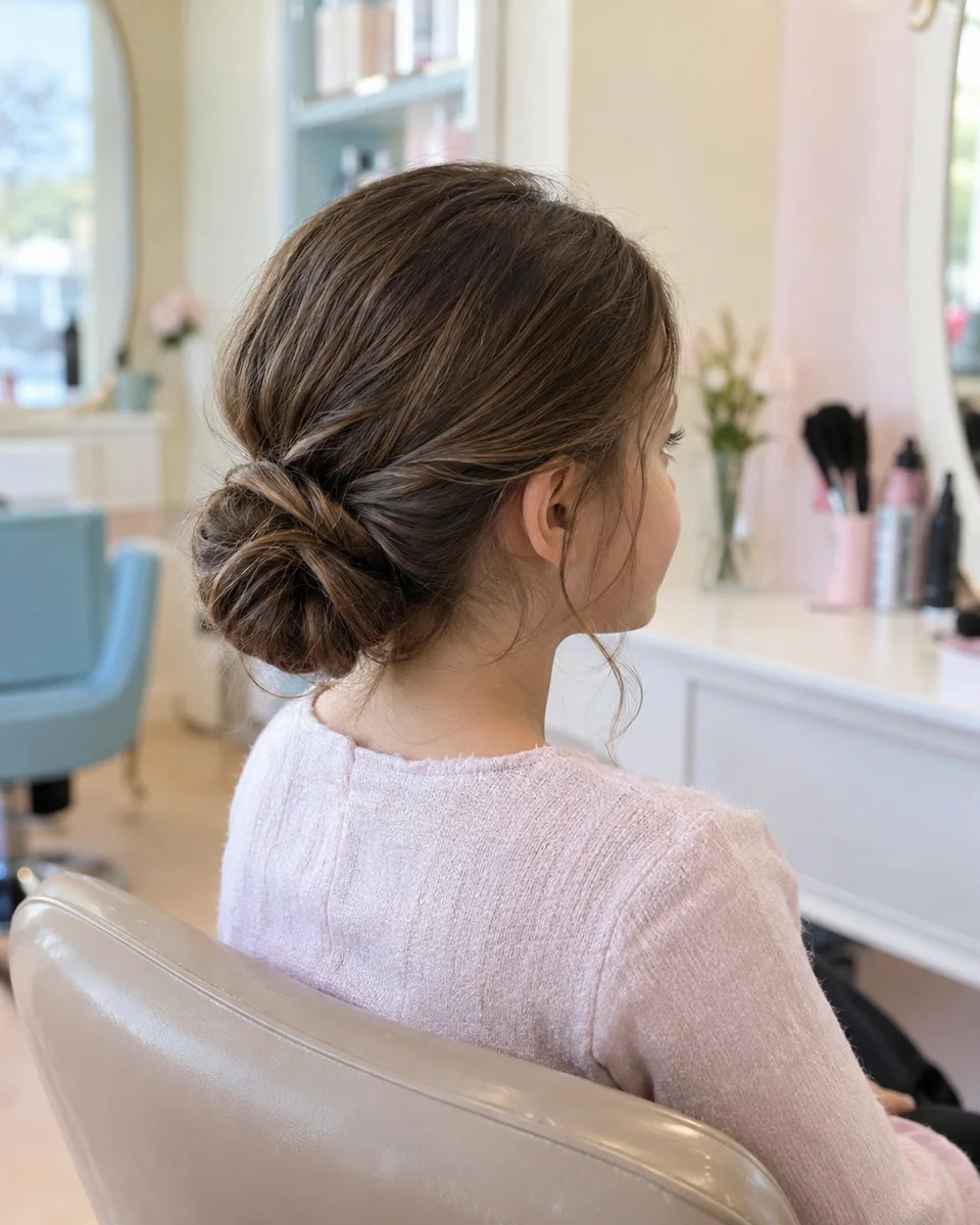 Long Hair Bun — illustrative salon photograph