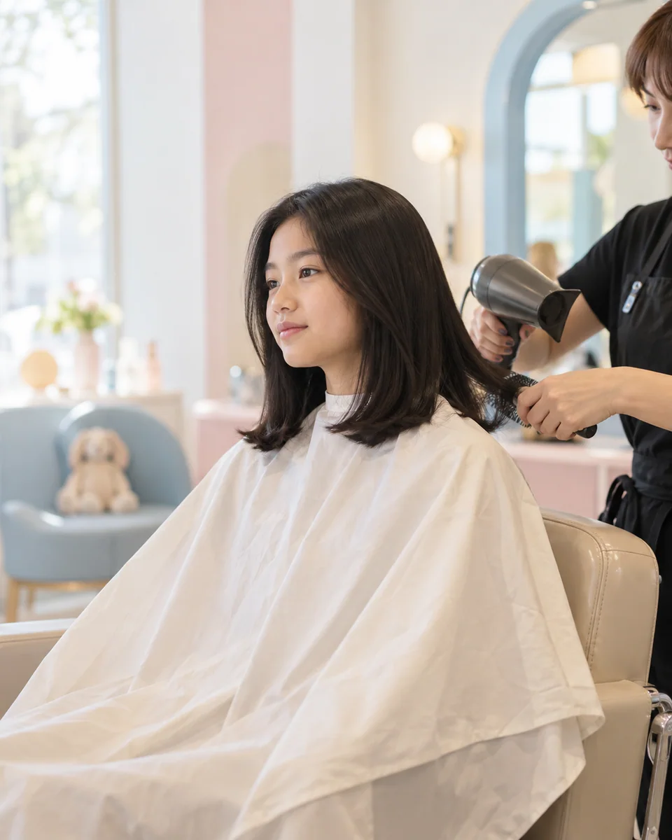 Medium Hair Blowout — illustrative salon photograph