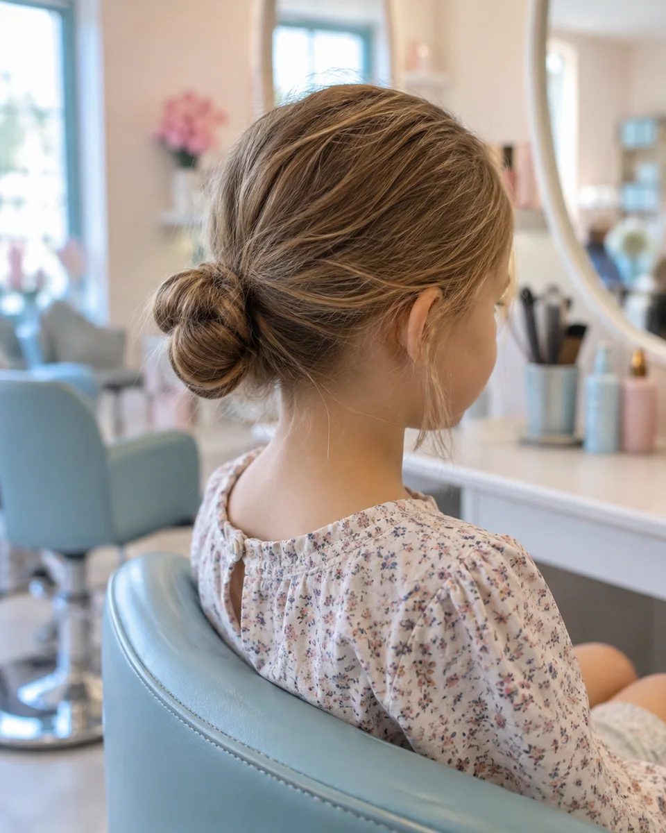 Medium Hair Bun — illustrative salon photograph